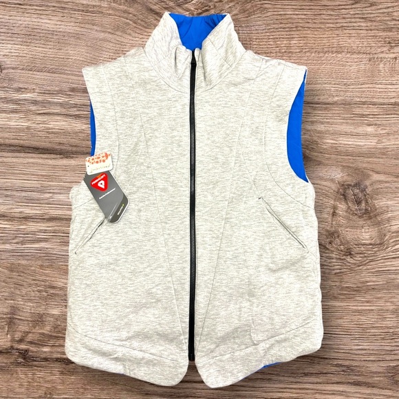 #7 NWT Free People Slalom Reversible Fleece in Stellar Blue - Picture 9 of 11